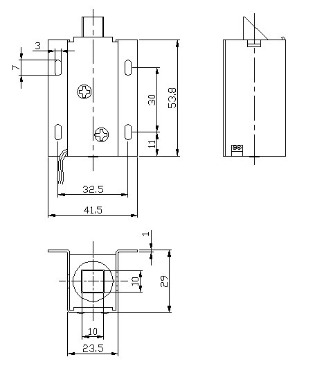 门柜自动锁联系我们尺寸图